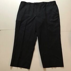 Jos A Bank Executive Collection Dress Pants Mens 44R 100% Wool Black Inseam 26"